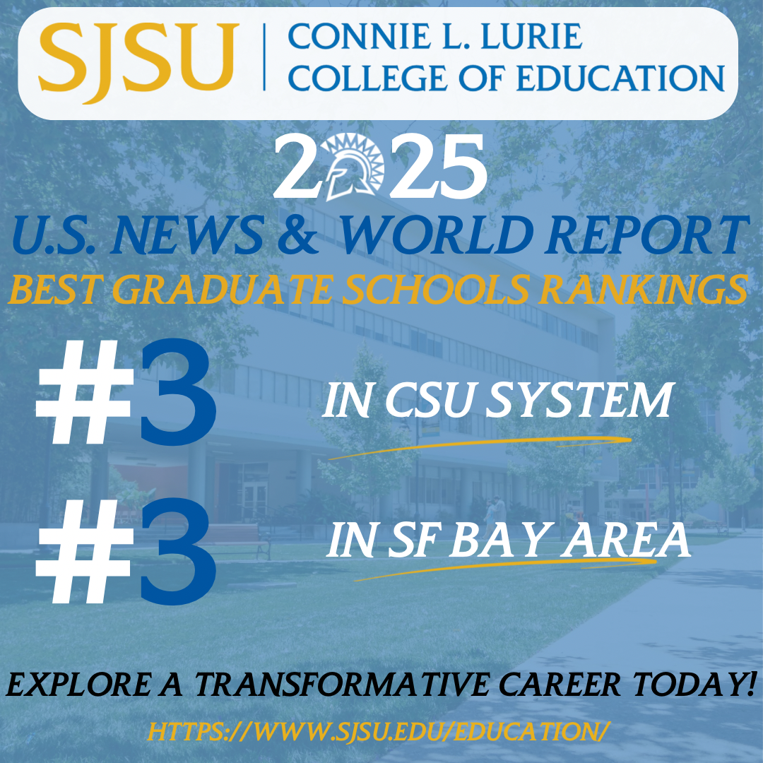 US News & World Report Found Lurie College to rank third in Graduate school in the CSU system and 3rd in the San Francisco Bay Area 